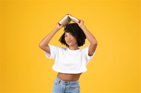 Premium Photo Happy Millennial African American Curly Woman In White