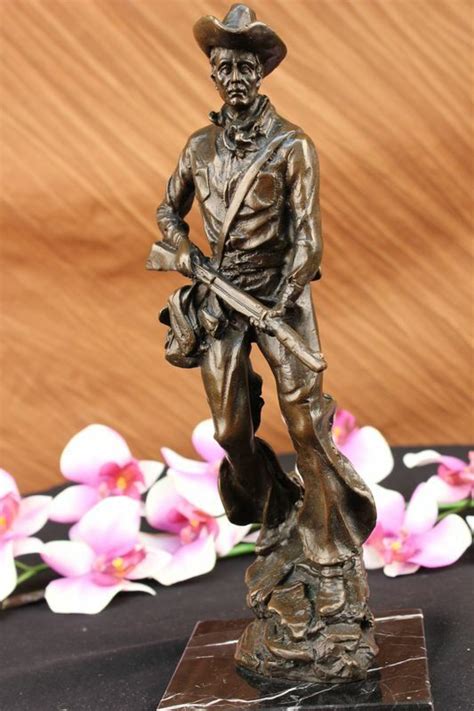 Milo Originale Western Cowboy Pistola Rodeo Bronzo Scultura Firmato