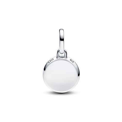 Pandora Me Gravierbares Rotes Murano Glas Mini Medaillon Charm Silber