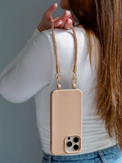 milux Hülle Nude Kette Glitzer Gold milux