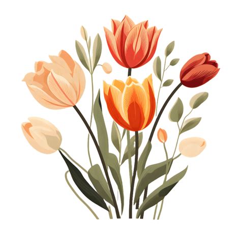 Tulip Illustration Clipart Ai Generative 27575919 Png