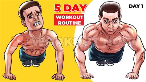 5 Day Workout Routine For Men Day 1 Chest And Triceps Youtube