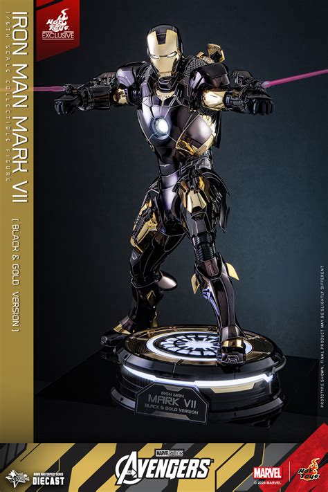 Hot Toys Iron Man Mark Black Gold Version The Avengers MMS Art City Collectibles