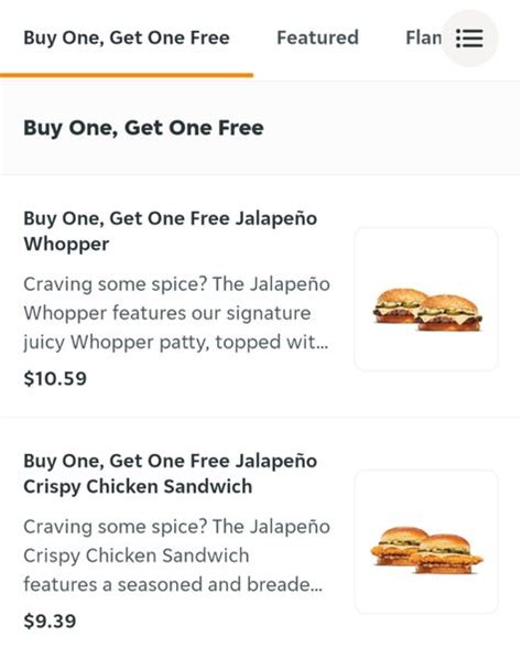 Skip The Dishes Burger King Bogo Jalapeño Whoppercrispy Chicken Sandwich Through Skip The