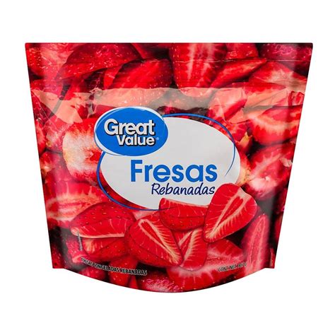 Fresas Great Value Congeladas Rebanadas 907 G Bodega Aurrera