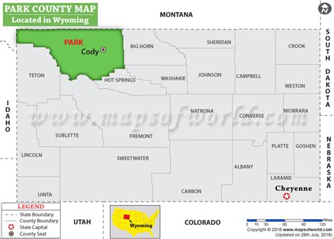 Park County Map Wyoming