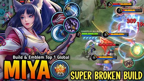 Wtf Damage Miya Super Broken Build And Emblem For Gold Lane