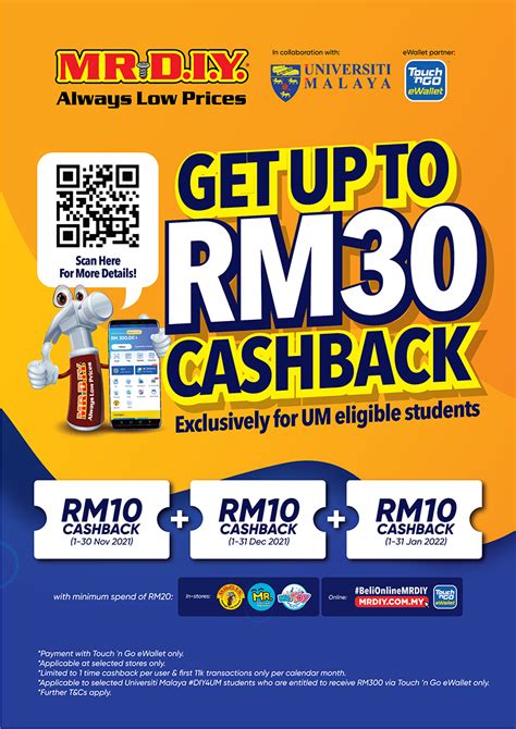 Mr Diy Diy Um Exclusive Rm Cashback Promotion Mr Diy