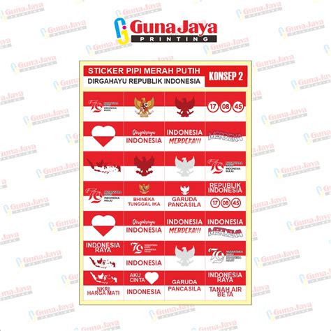 Stiker Pipi Bendera Indonesia Merah Putih Sticker Hut Ri 79 Sticker