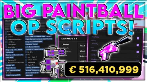 NEW Big Paintball Script GUI Hack Aimbot Unlock All Weapons