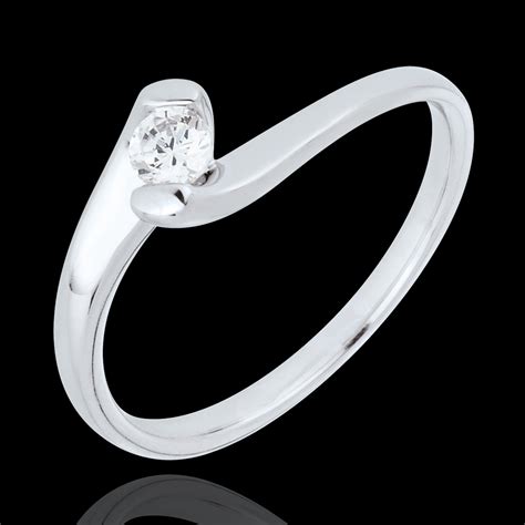 Bague Solitaire Nid Pr Cieux Passion Ternelle Or Blanc Carats