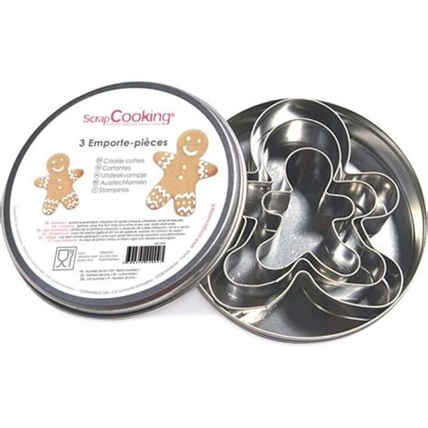 Scrapcooking Découpoirs Bonhommes Pain D Épices En Inox 3 Moules