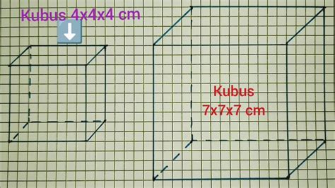 Belajar Menggambar Kubus Di Buku Kotak Kotak YouTube