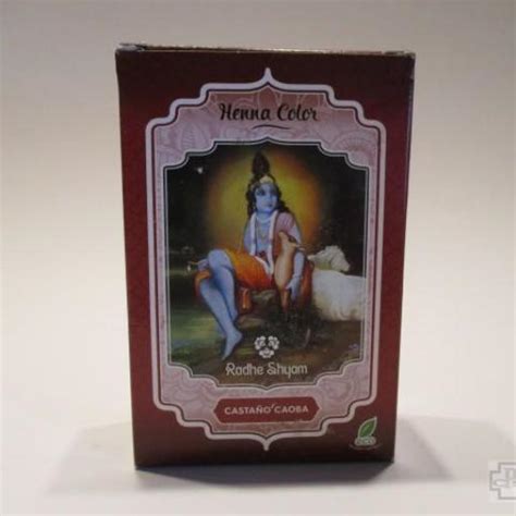 HENNA COLOR RADHE SHYAM TINTE POLVO CASTAÑO CAOBA 3 50