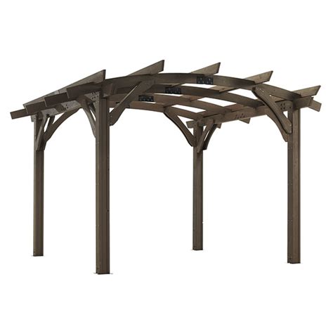 Sonoma Arched Pergola 12x12 Mocha WoodlandDirect Pergolas