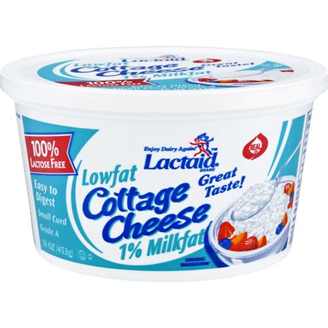 Lactaid Cottage Cheese Small Curd 1 Milkfat Lactose Free Lowfat