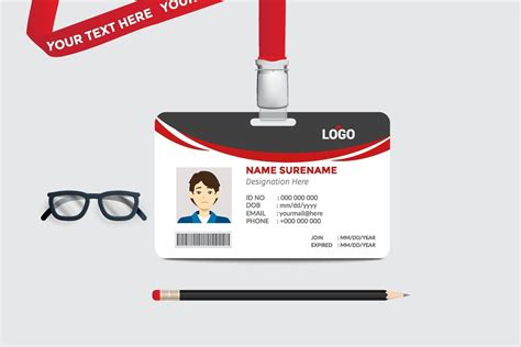 Simple Id Card Template Design 2090368 Vector Art At Vecteezy