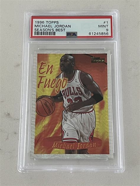 Topps Seasons Best En Fuego Michael Jordan Chicago Bulls Psa