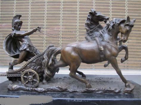 Sculpture D Art D Art En Bronze Marbre Empire Romain Elite Statue