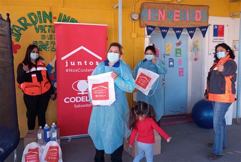 Codelco Salvador hizo entrega de kit sanitarios a jardín infantil en