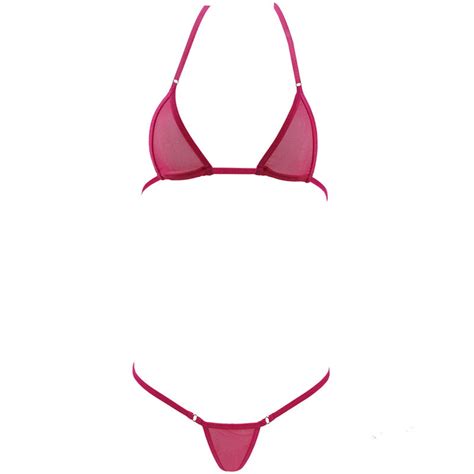 Transparente Mini Micro Bikini Set Frauen Hot Sexy Erotische Dessous Bh