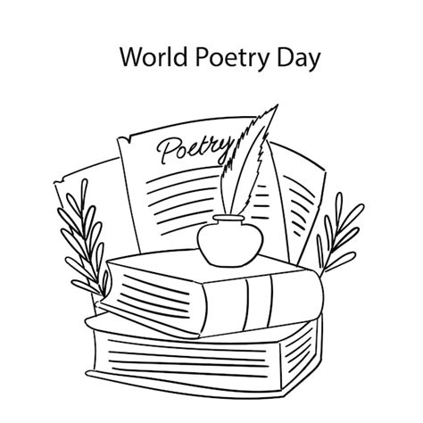 Premium Vector Free Hand Drawn Sketch World Poetry Day Vector