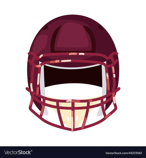 Flat Purple American Football Helmet Royalty Free Vector