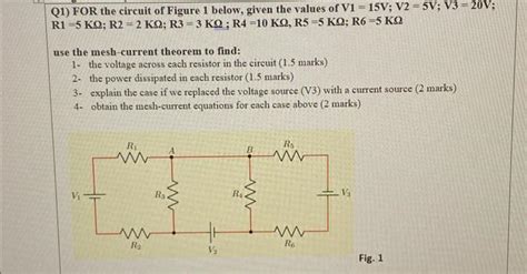 Solved Use The Mesh Current Theorem To Find The Voltage Chegg