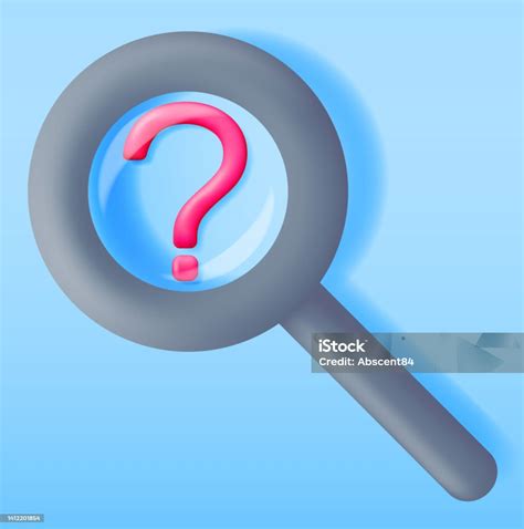 3d Magnifying Glass And Question Mark Isolated Stock Illustration Download Image Now