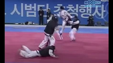 Korean Martial Art Of Taekwondo Self Defense Demonstration Of