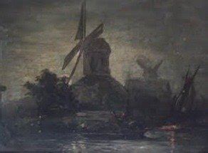 Scuola Olandese Xix Notturno Mulini Sul Canale Catawiki