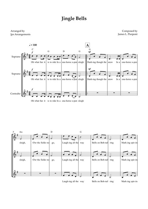 Jingle Bells For Choir In G Major Arr Jps Arrangements By James Lord