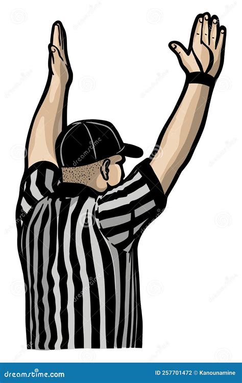 American Football Referee Vector Illustration Stock Vector