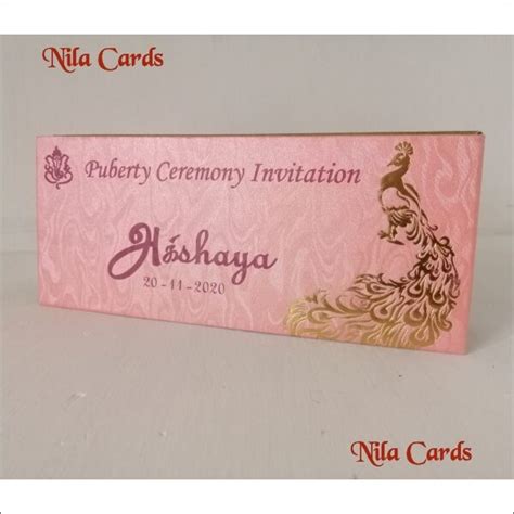 Puberty Ceremony Cards Nila Cards