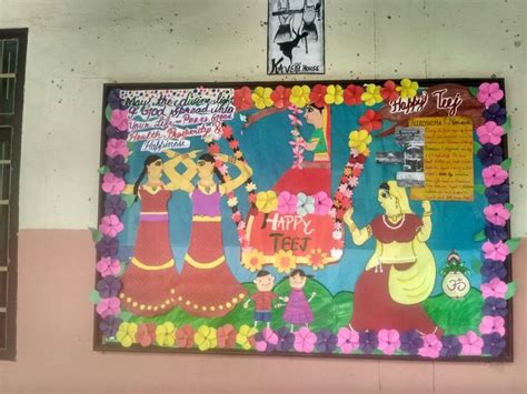 Happy Teej School Decorations Display Board Craft Inspiration