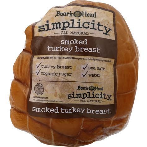 Boar S Head Simplicity All Natural Smoked Turkey Breast Shop Meat At