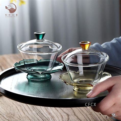 【可開發票 免運】玻璃茶具 三才杯 玻璃蓋碗套裝 茶具 公道杯 分茶器 三才蓋碗泡茶杯 蝦皮購物