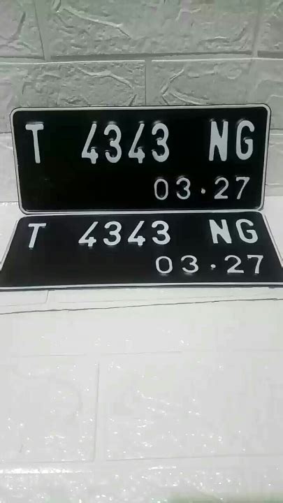 Plat Nomor Motor Standar Sepasang Lazada Indonesia