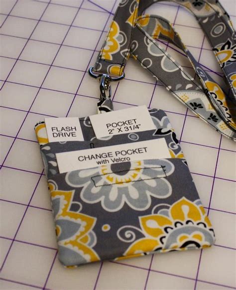 Id Badge Holder And Lanyard Pdf Pattern Id Badge Holders Fabric