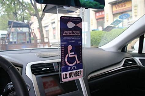 Handicapped Parking Placard Holder (4 Pcs)- Disabled Parking Permit ...