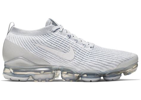 Check Out The Air VaporMax Flyknit 3 White Pure Platinum Available On