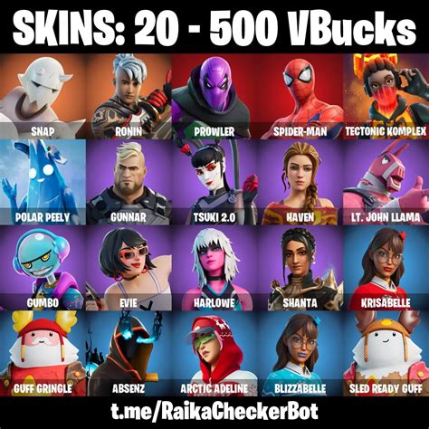 Compra 🦋 20 Skins 🦋 Snap 🦋 Ronin 🦋 Prowler 🦋 Spider Man 🦋 Tectonic