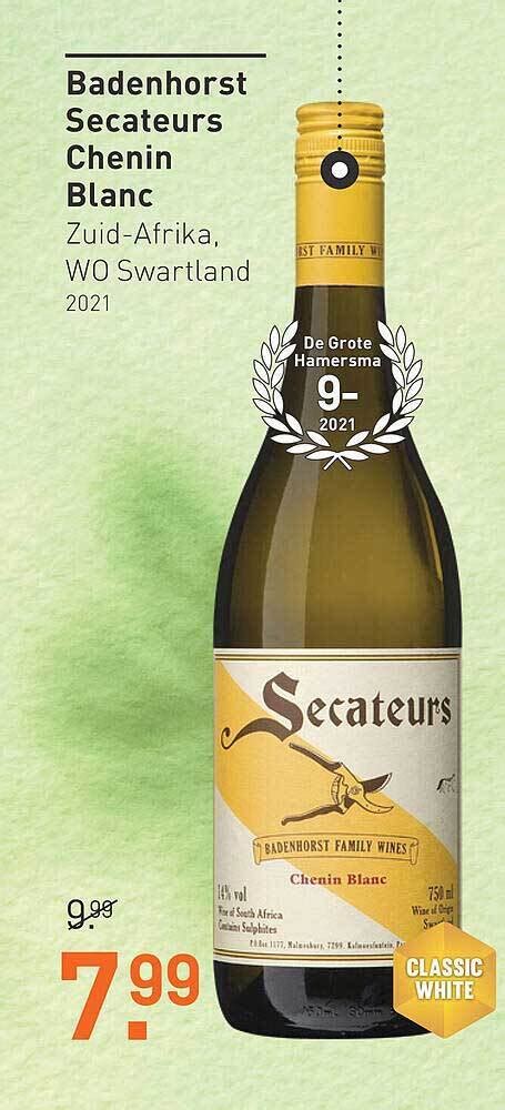 Badenhorst Secateurs Chenin Blanc Aanbieding Bij Gall Gall