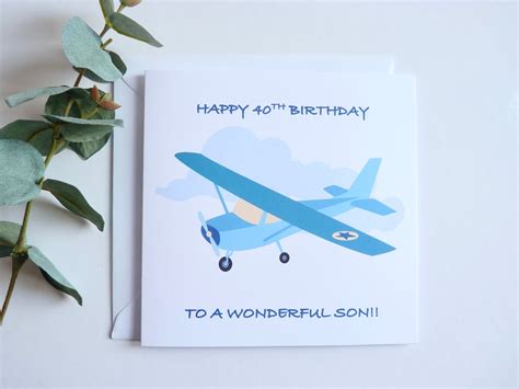 Personalised Aeroplane Birthday Card Aeroplane Retirement Etsy