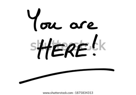 You Here Handwritten On White Background Stock Illustration 1875834313