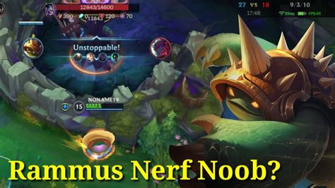 Rammus Nerf Noob Really Really Tier S Patch A Gameplay Rammus