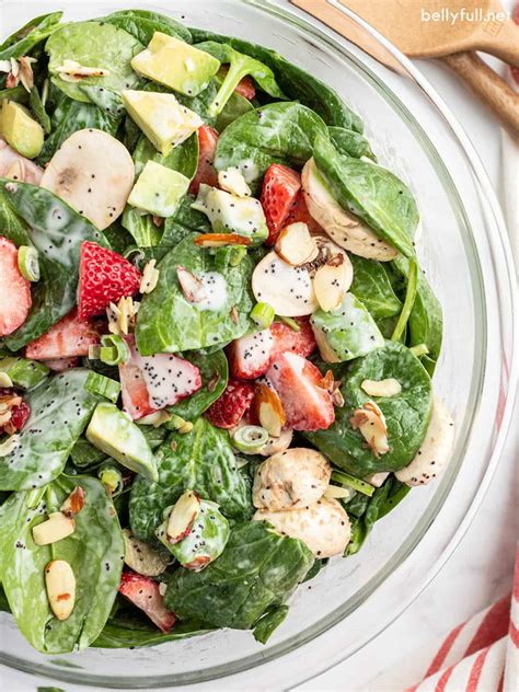 Strawberry Spinach Salad With Poppy Seed Dressing Belly Full