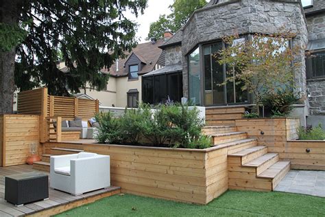 Urban Backyard Patio And Terrace In Hampstead Montreal Outdoor Living