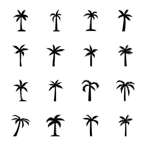 Palm Tree Outline 24103892 Vector Art at Vecteezy