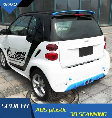 For Smart Fortwo Spoiler ABS Material Car Rear Wing Primer Color Rear